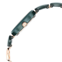 Titan Raga Ceramics Green Dial Analog Metal Strap Watch for Women