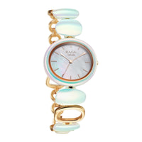 Titan Raga Mother Of Pearl Dial Two Toned Hybrid Strap Analog Watch for Women