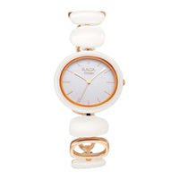 Titan Raga White Dial Hybrid Strap Analog Watch for Women
