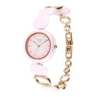 Titan Raga Pink Dial Hybrid Strap Analog Watch for Women