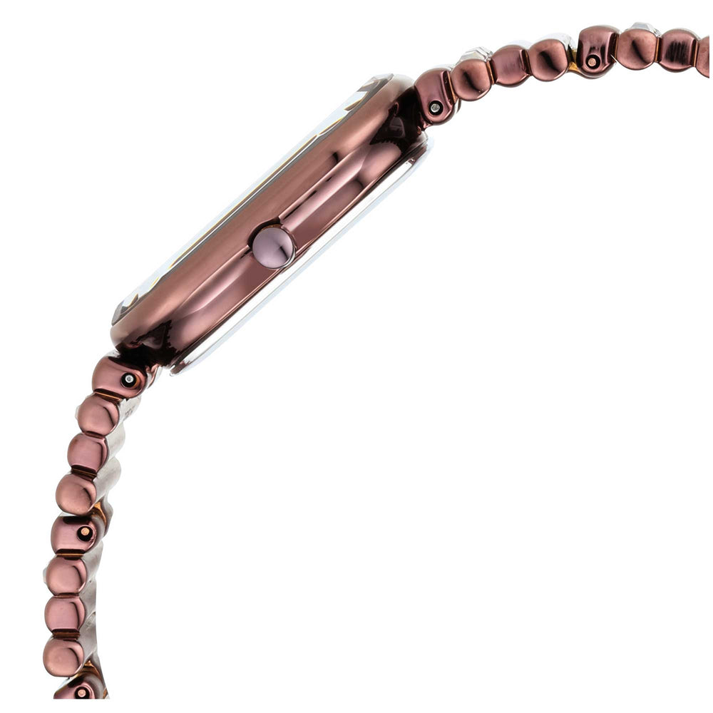 Titan Raga Brown Oval Dial Metal Strap Analog Watch for Women
