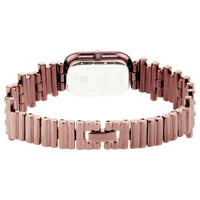Titan Raga Brown Oval Dial Metal Strap Analog Watch for Women
