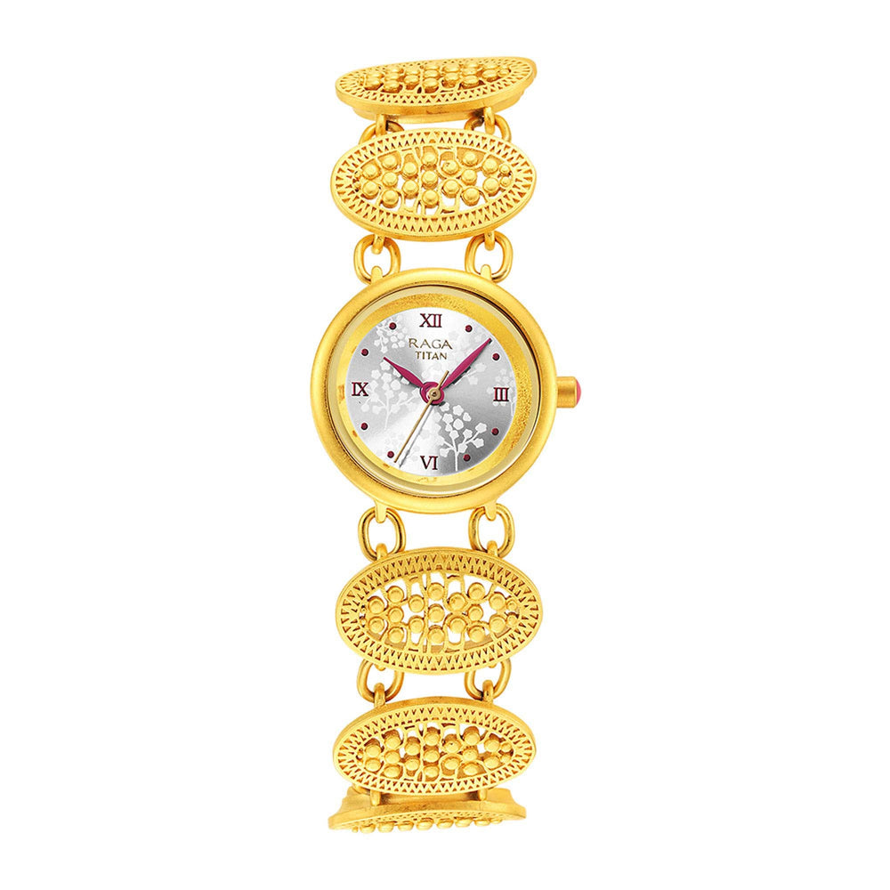 Titan Raga X Masaba Silver Dial Analog Steel and Metal Strap Watch for Women