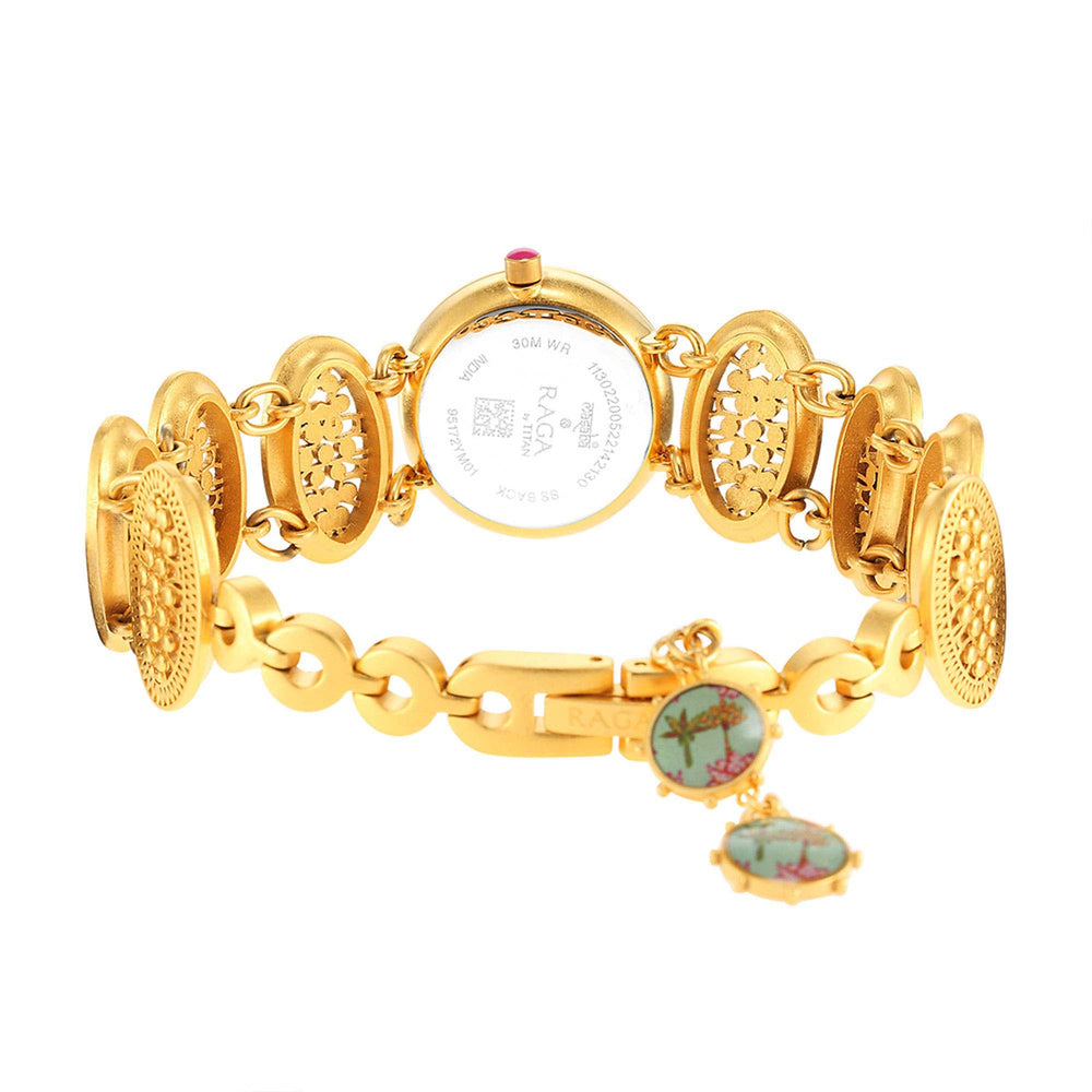 Titan Raga X Masaba Silver Dial Analog Steel and Metal Strap Watch for Women