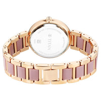 Titan Acetate GlAm Mother Of Pearl Multi Hybrid Strap watch for Women