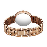 Titan Off White Dial Rose Gold Metal Strap Analog Quartz Watch for Women