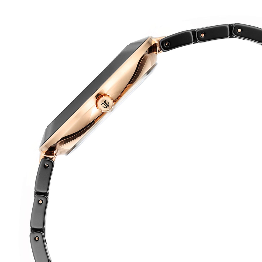 Titan Purple Ceramics Black Dial Analog Ceramic Strap watch for Women