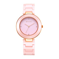 Titan Purple CeramicsPink Dial Analog Ceramic Strap watch for Women