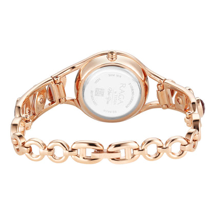 Titan Raga Mother of Pearl Dial Two Toned Metal Strap Analog Quartz Watch for Women