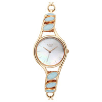 Titan Raga New You Quartz Analog Mother Of Pearl Dial Blue Chalcedony stone strap Watch for Women