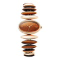 Titan Raga Brown Dial Two Toned Hybrid Strap Analog Watch for Women