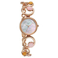 Titan Raga Mother Of Pearl Dial Rose Gold Metal Strap Analog Watch for Women
