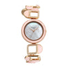 Titan Raga Mother Of Pearl Dial Rose Gold Metal Strap Analog Watch for Women