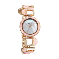 Titan Raga Mother Of Pearl Dial Rose Gold Metal Strap Analog Watch for Women