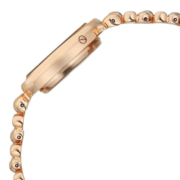 Titan Raga Glimmers Mother of Pearl Dial Rose Gold Metal Strap Analog Watch for Women