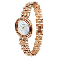Titan Raga Glimmers Quartz Analog Mother of Pearl Dial Rose Gold Metal Strap Watch For Women