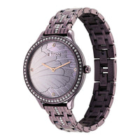 Titan Glitz Purple Dial Analog Stainless Steel Strap Watch for Women