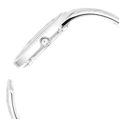 Titan Raga Blue Dial Sterling Silver Metal Strap Analog Watch for Women