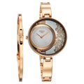 Titan Raga Special White Dial with Loose Pearls Metal Strap Analog Watch for Women