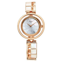 Titan Raga Mother of Pearl Dial Rose Gold Metal Strap Analog Quartz Watch for Women