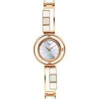 Titan Raga Mother of Pearl Dial Rose Gold Metal Strap Analog Quartz Watch for Women