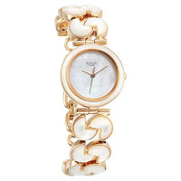 Titan Raga Mother of Pearl Dial Rose Gold Metal Strap Analog Quartz Watch for Women