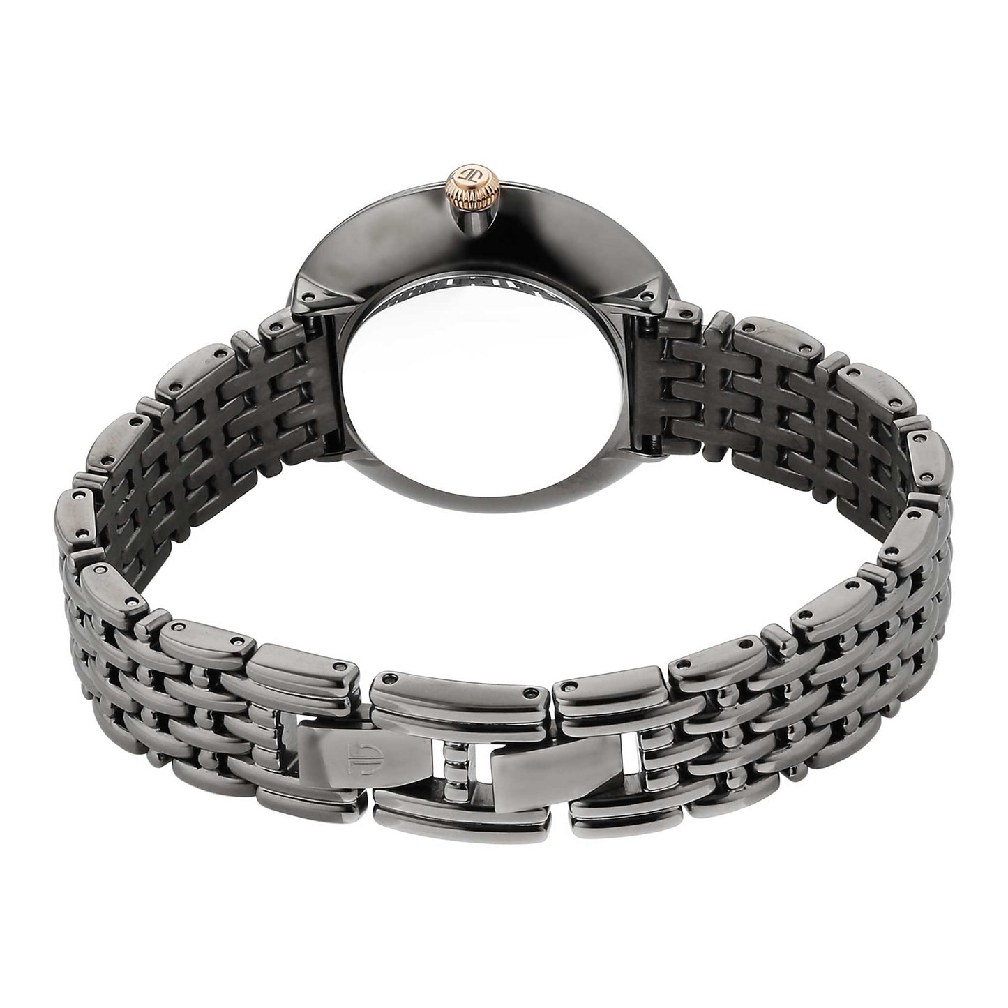 Titan Aura Quartz Analog Titanium Mother of Pearl Dial Titanium Stainless Steel Strap Watch for Women