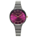 Titan Aura Quartz Analog Purple Dial Stainless Steel Strap Watch for Women