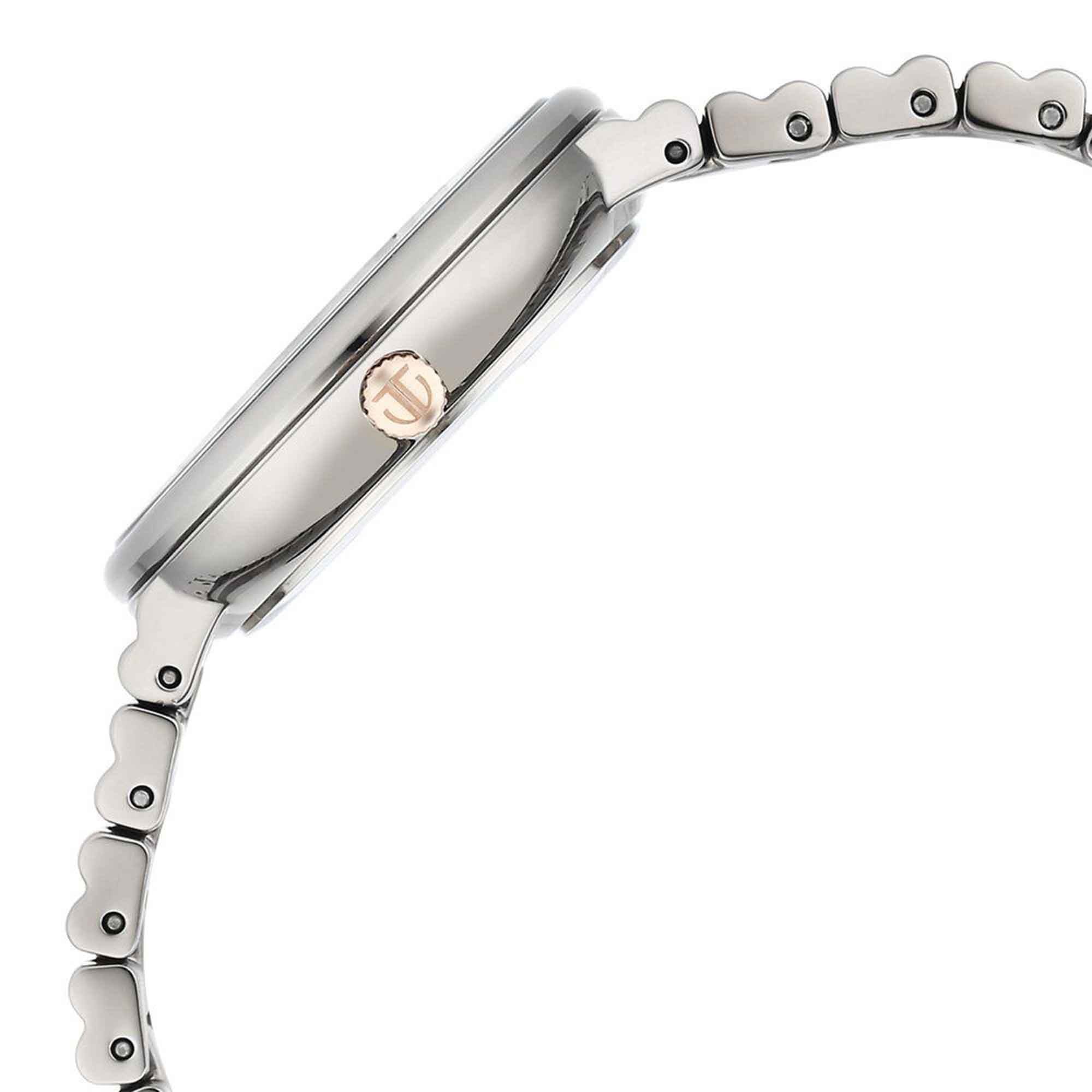 Titan Aura Quartz Analog Grey Dial Stainless Steel Strap Watch for Women