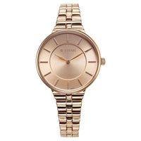 Titan Champagne Dial Rose Gold Stainless Steel Strap Analog Watch for Women
