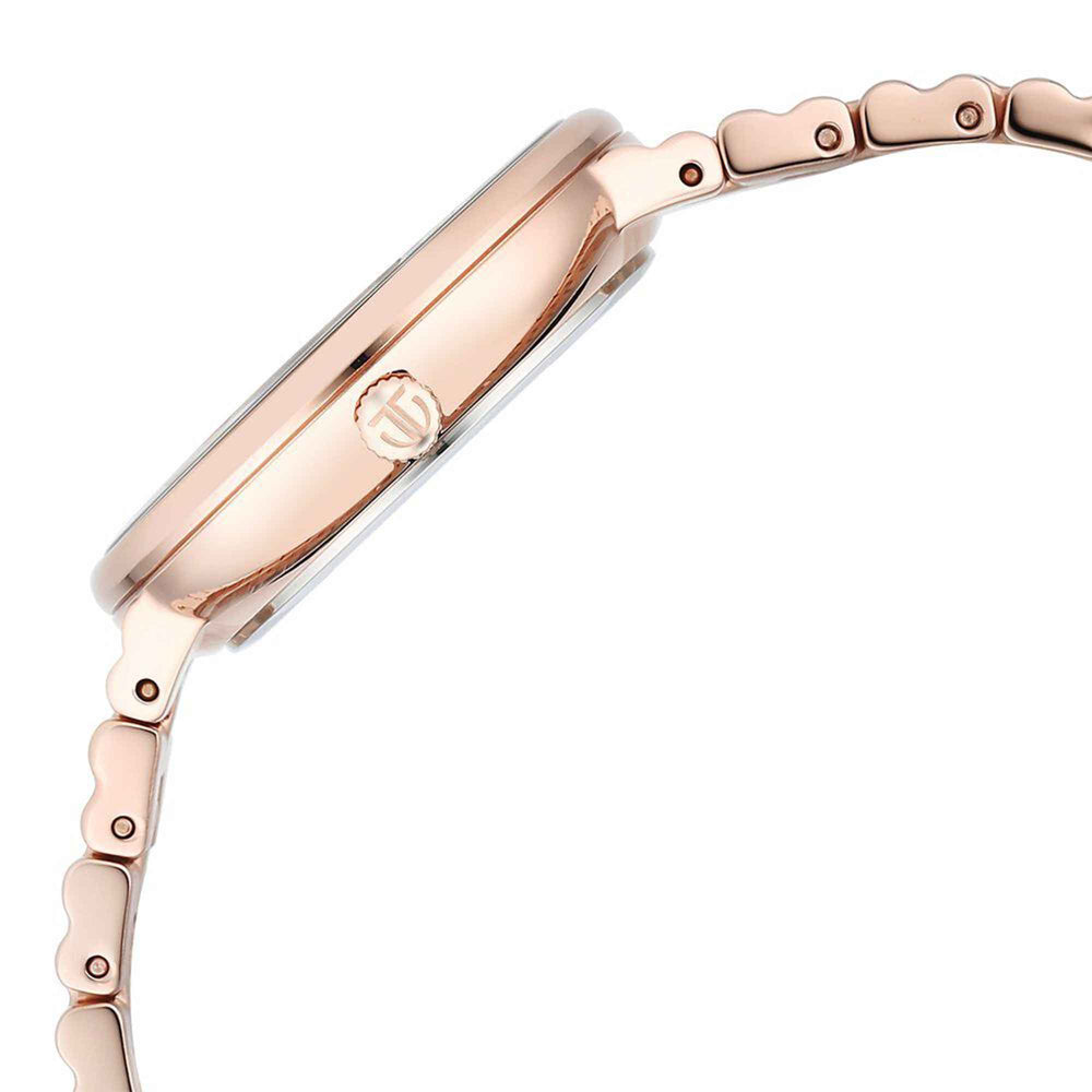 Titan Champagne Dial Rose Gold Stainless Steel Strap Analog Watch for Women