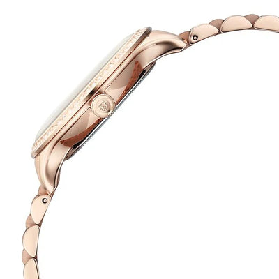 Titan Fashion White Dial Rose Gold Stainless Steel Analog with Date Watch for Women