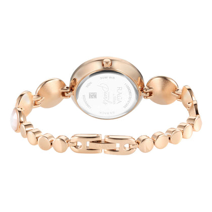 Titan Raga Power Pearls Quartz Alog Mother Of Pearl Dial Metal Strap Watch for Women