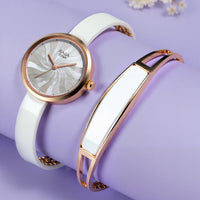 Titan Raga Memoirs Quartz Analog Mother Of Pearl Dial With White Ceramic Strap Watch For Women