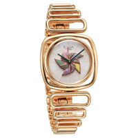 Titan Raga Memoirs Mother of Pearl Dial Rose Gold Metal Strap Analog Watch for Women