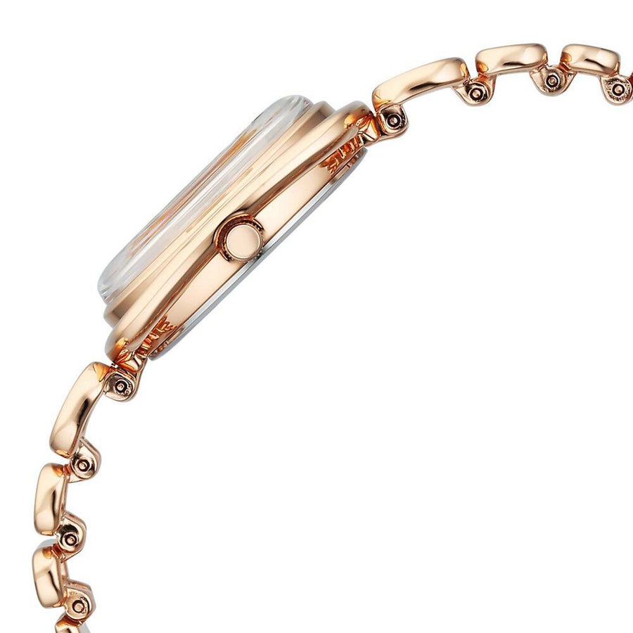 Titan Raga Memoirs Mother of Pearl Dial Rose Gold Metal Strap Analog Watch for Women