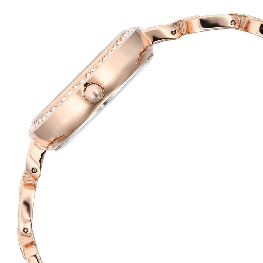 Titan Raga Showstopper Quartz Analog Mother Of Pearl Dial Rose Gold Metal Strap Watch For Women