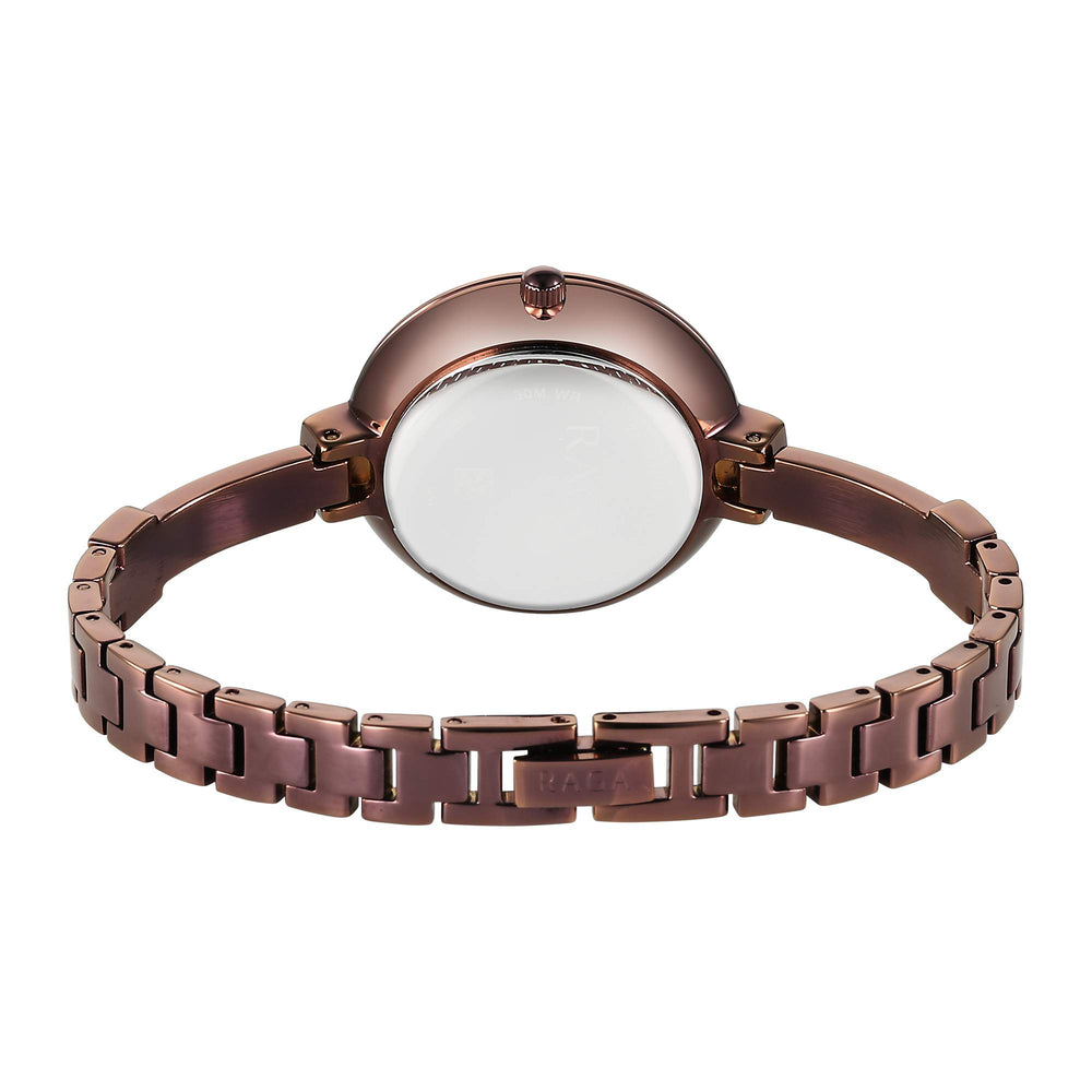 Titan Raga Showstopper Quartz Analog Brown Dial Metal Strap Watch For Women