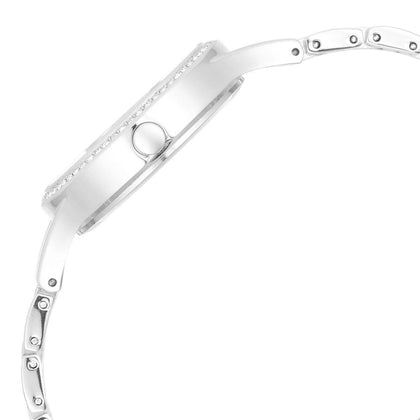 Titan Raga Showstopper Quartz Analog Mother Of Pearl Dial Silver Metal Strap Watch For Women