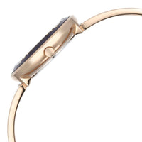 Titan Raga Showstopper Purple Dial Rose Gold Metal Strap Analog Watch for Women