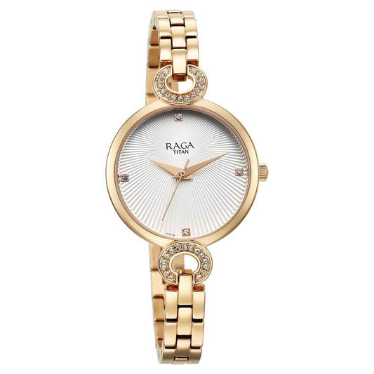 gold color watch for women
