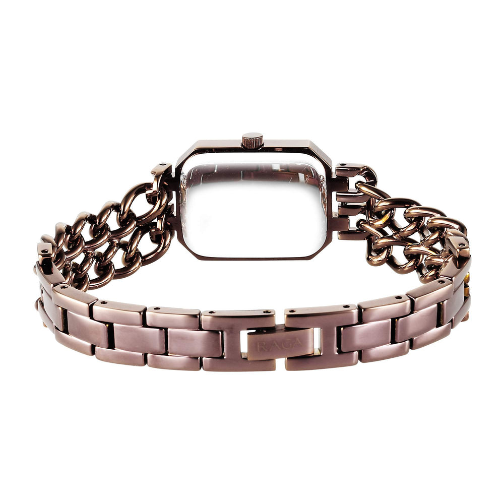 Titan Raga Showstopper Quartz Analog Brown Dial Metal Strap Watch For Women