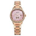 Titan Fashion Pink Mother of Pearl Dial Rose Gold Stainless Steel Strap Analog with Date Watch for Women