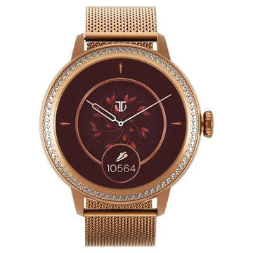 Titan Valerie Premium Smartwatch with All 316L SS construction, Skin Temp. Sensor, Women's Health, SingleSync BT Calling