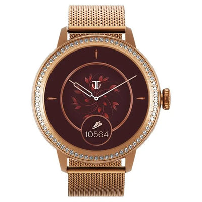 Titan Valerie Premium Smartwatch with All 316L SS construction, Skin Temp. Sensor, Women's Health, SingleSync BT Calling