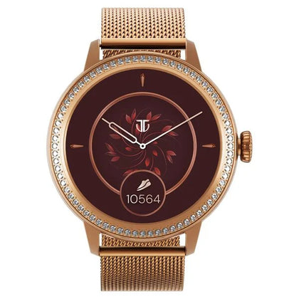 Titan Valerie Premium Smartwatch with All 316L SS construction, Skin Temp. Sensor, Women's Health, SingleSync BT Calling
