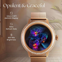 Titan Valerie Premium Smartwatch with All 316L SS construction, Skin Temp. Sensor, Women's Health, SingleSync BT Calling