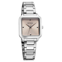 Titan Horizon Quartz Analog Pink Dial Stainless Steel Strap Watch For Women