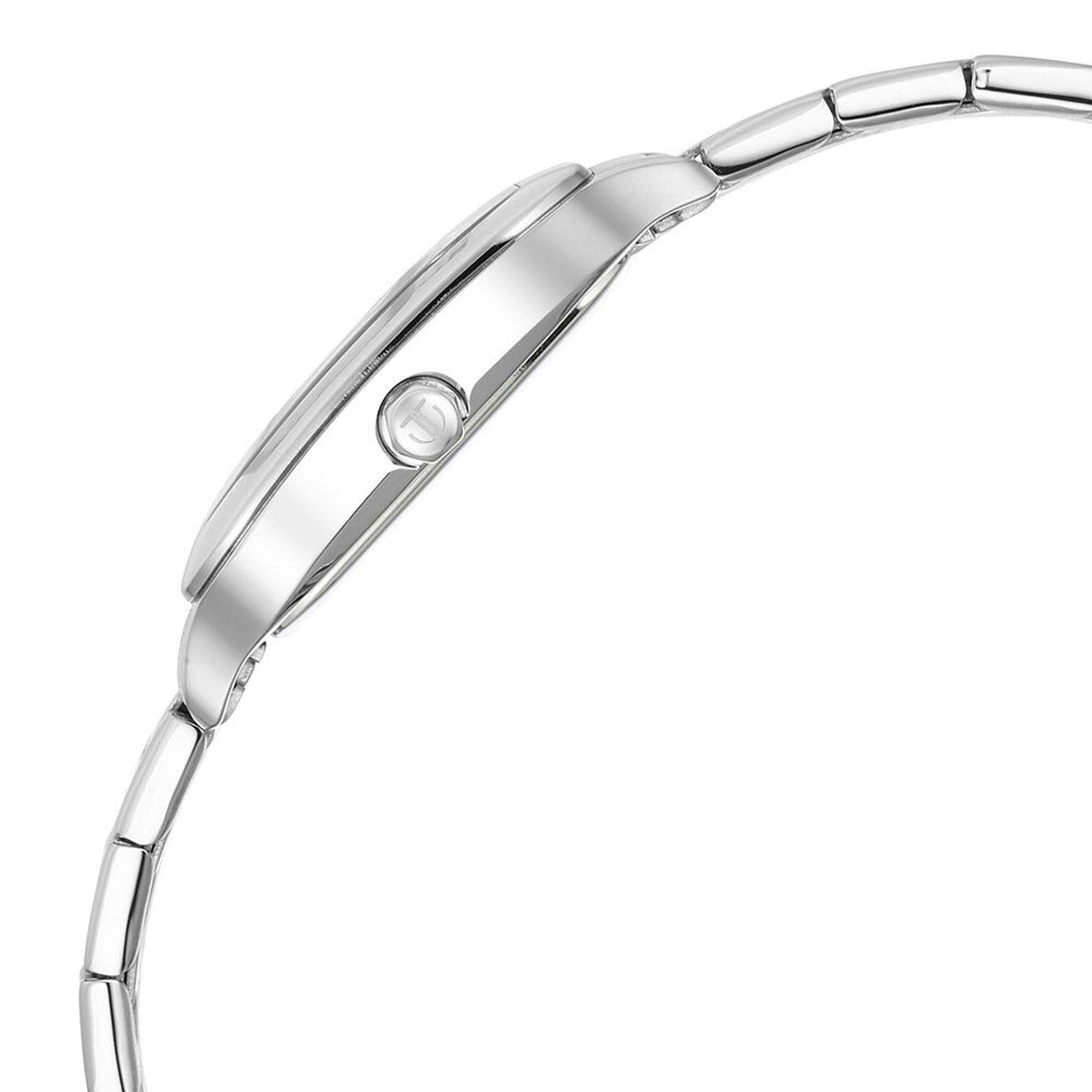 Titan Workwear Beige Square Dial Silver Stainless Steel Strap Analog Watch for Women