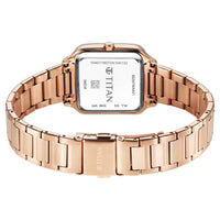 Titan Horizon Quartz Analog White Dial Stainless Steel Strap Watch For Women